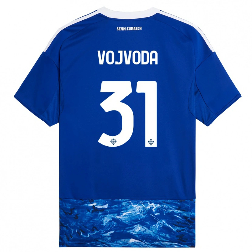 Danxen Dětské Mërgim Vojvoda #31 Modrá Bílá Domů Hráčské Dresy 2025/26 Dres