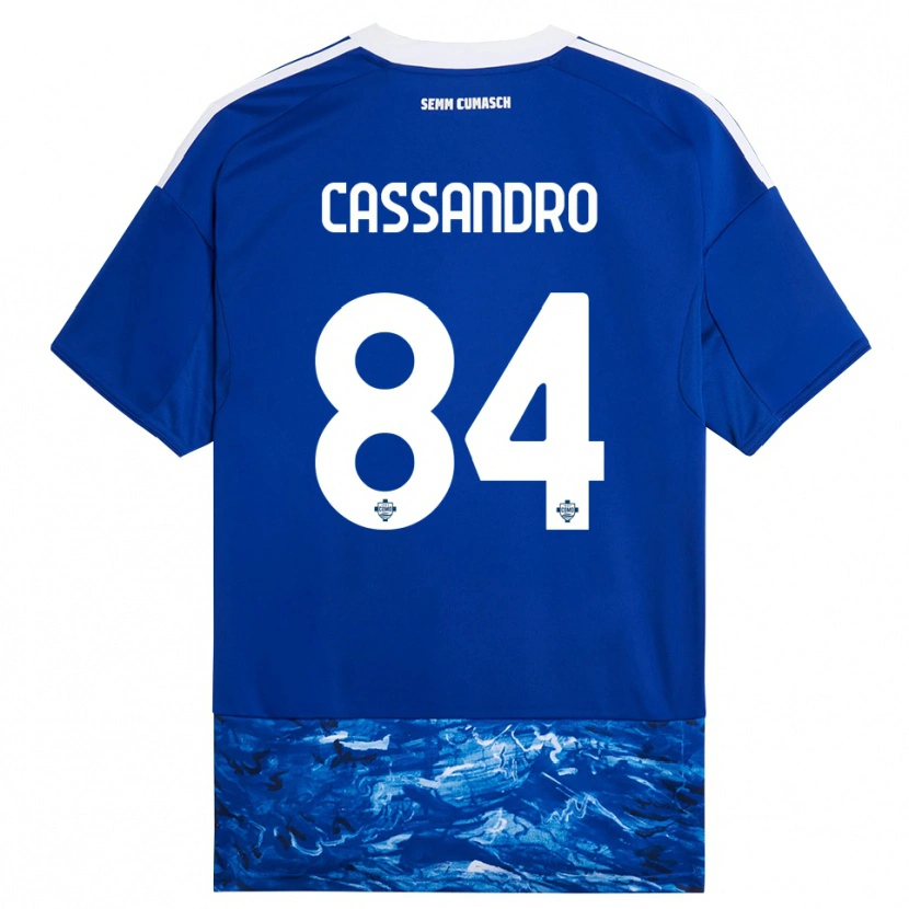 Danxen Dětské Tommaso Cassandro #84 Modrá Bílá Domů Hráčské Dresy 2025/26 Dres