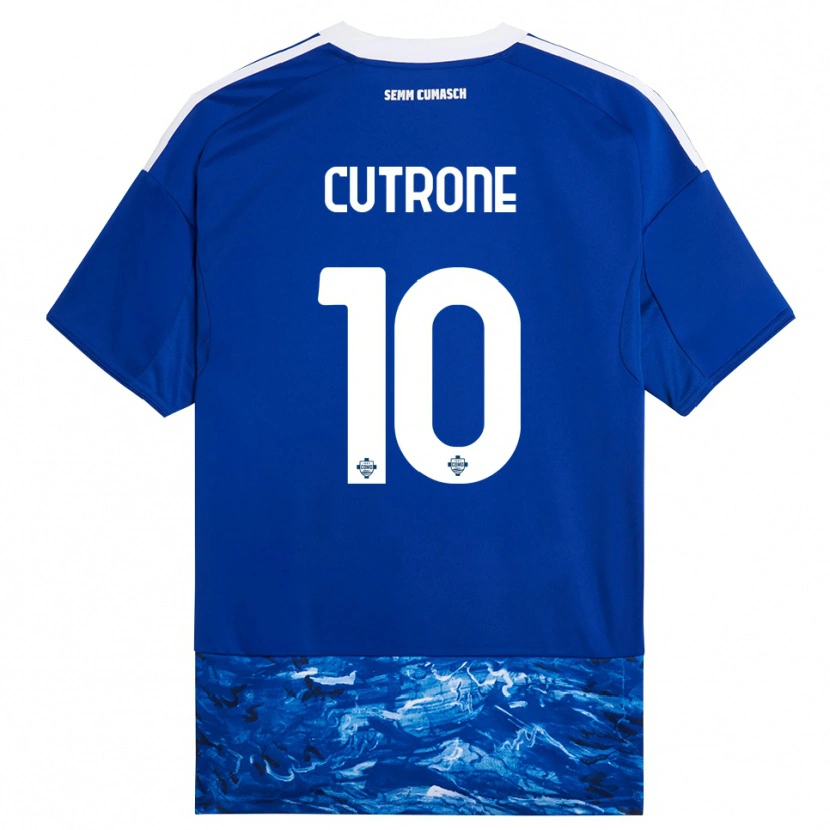 Danxen Dětské Patrick Cutrone #10 Modrá Bílá Domů Hráčské Dresy 2025/26 Dres