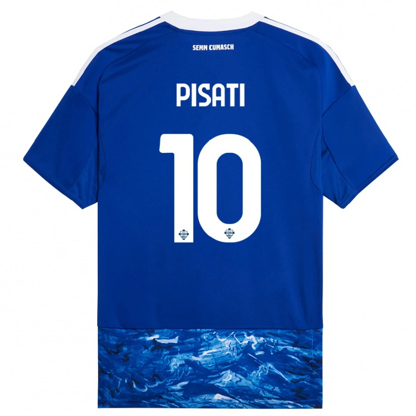 Danxen Dětské Samuele Pisati #10 Modrá Bílá Domů Hráčské Dresy 2025/26 Dres