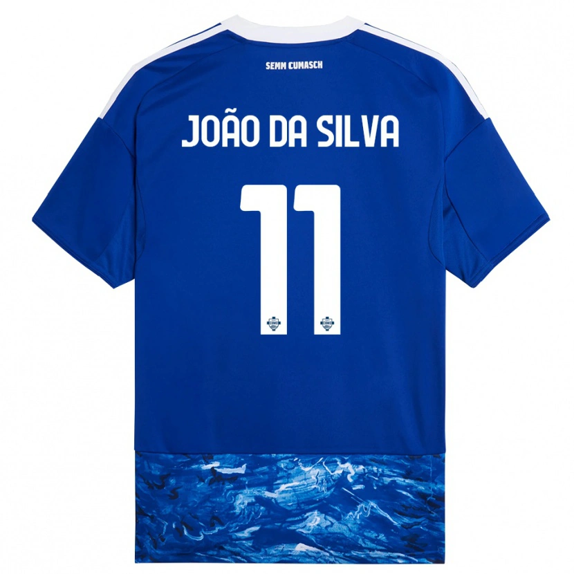 Danxen Dětské Miguel João Da Silva #11 Modrá Bílá Domů Hráčské Dresy 2025/26 Dres