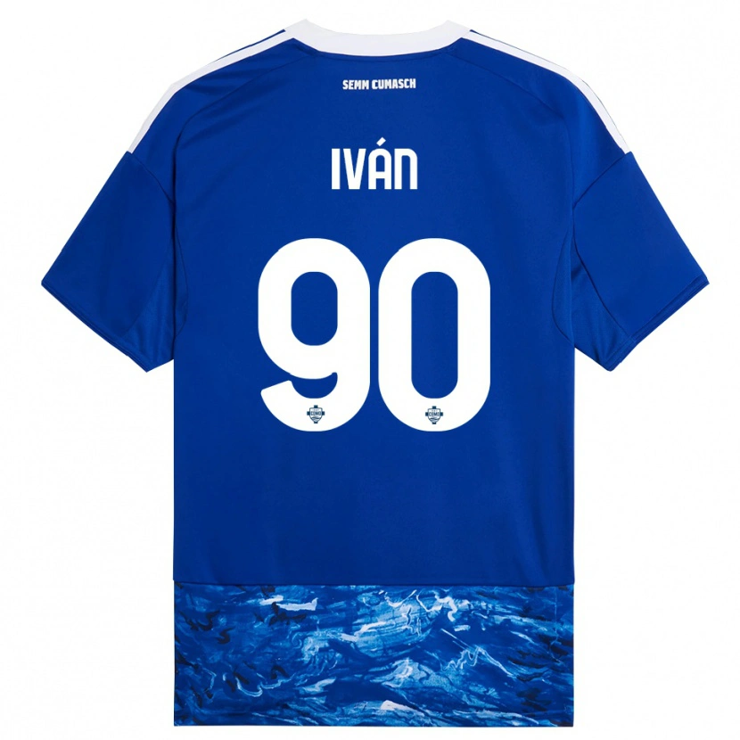 Danxen Dětské Iván Azón #90 Modrá Bílá Domů Hráčské Dresy 2025/26 Dres