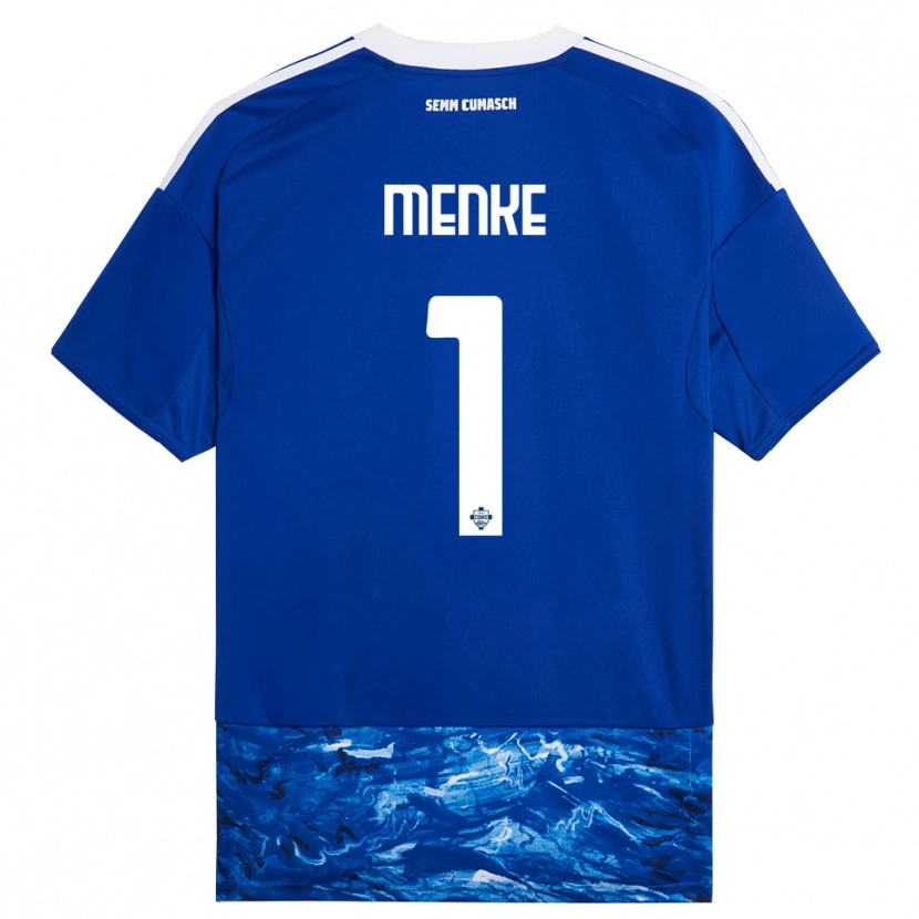 Danxen Dětské Henrique Menke #1 Modrá Bílá Domů Hráčské Dresy 2025/26 Dres