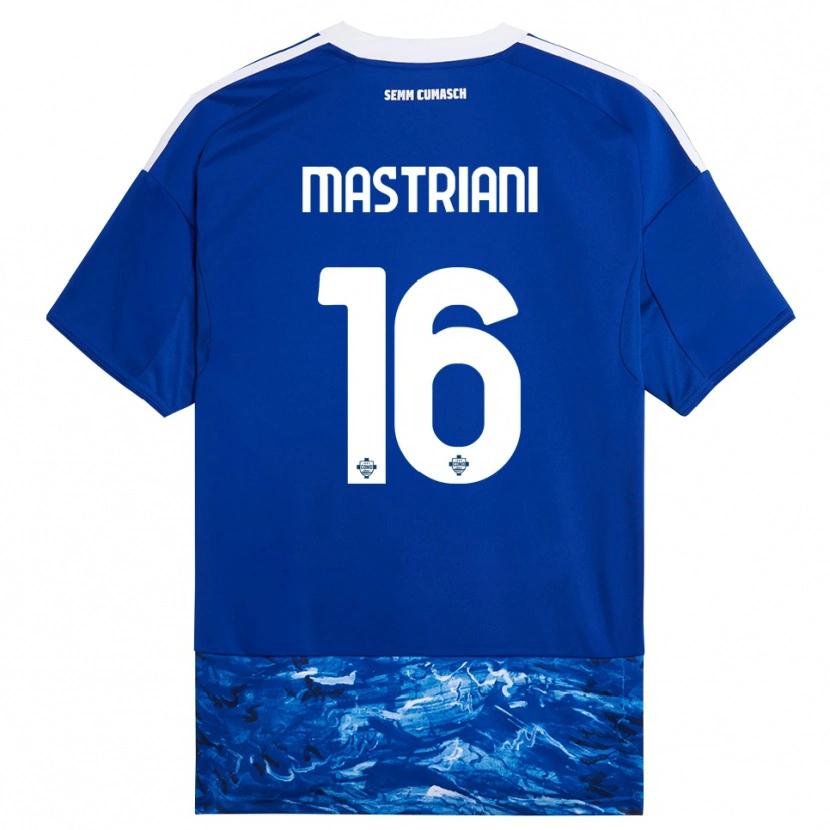Danxen Dětské Salvatore Mastriani #16 Modrá Bílá Domů Hráčské Dresy 2025/26 Dres
