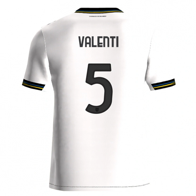 Danxen Dětské Lautaro Valenti #5 Bílá Černá Domů Hráčské Dresy 2025/26 Dres