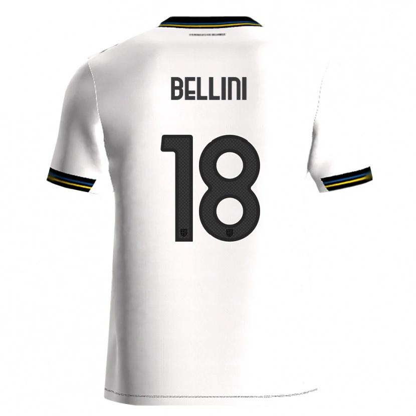Danxen Dětské Gabriele Bellini #18 Bílá Černá Domů Hráčské Dresy 2025/26 Dres