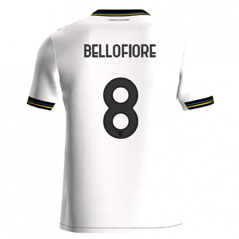 Danxen Dětské Nicola Bellofiore #8 Bílá Černá Domů Hráčské Dresy 2025/26 Dres