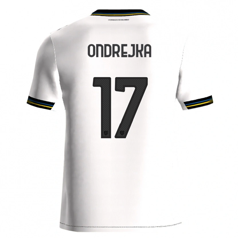 Danxen Dětské Jacob Ondrejka #17 Bílá Černá Domů Hráčské Dresy 2025/26 Dres