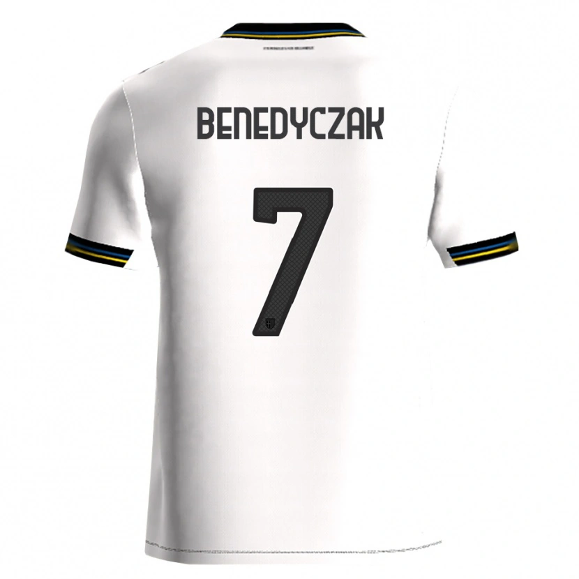 Danxen Dětské Adrian Benedyczak #7 Bílá Černá Domů Hráčské Dresy 2025/26 Dres