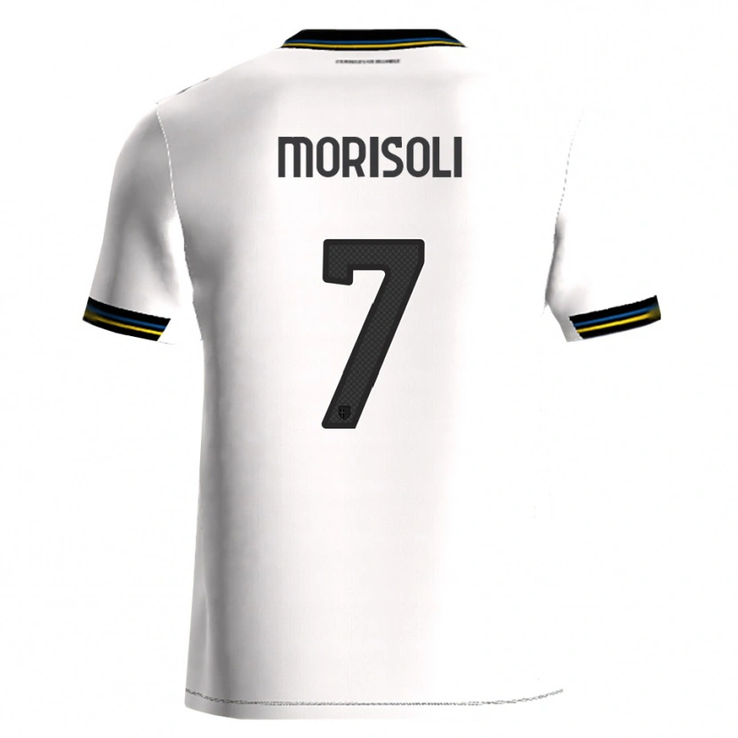 Danxen Dětské Gabriel Morisoli #7 Bílá Černá Domů Hráčské Dresy 2025/26 Dres