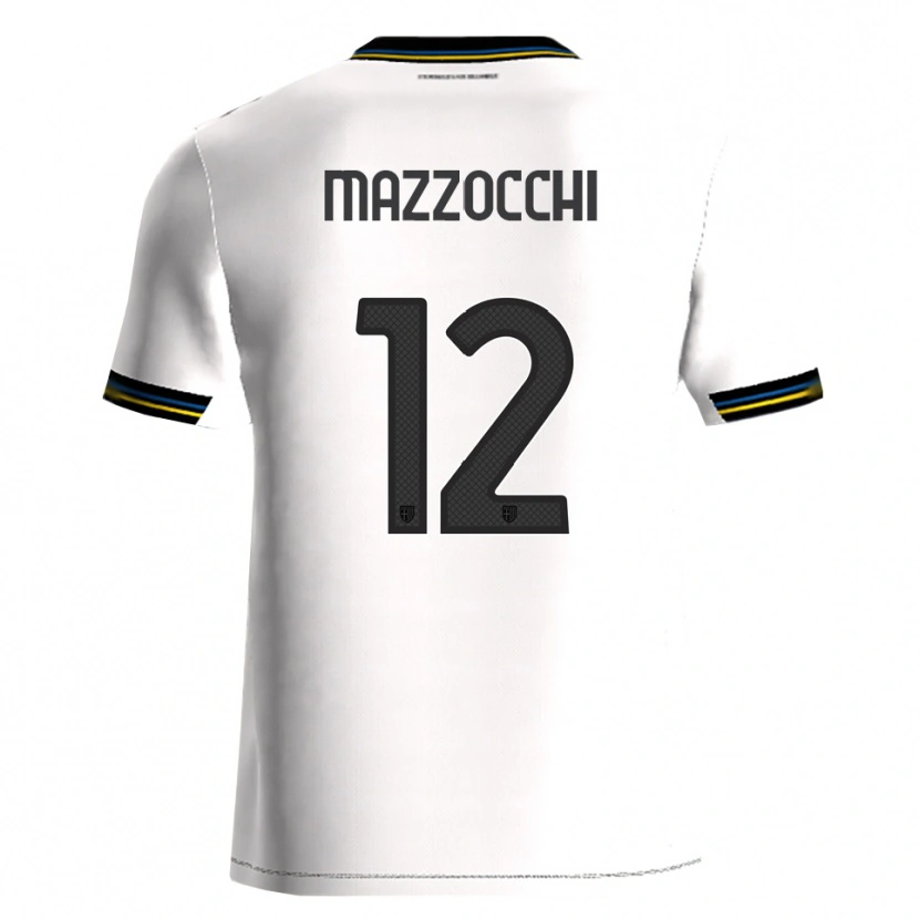 Danxen Dětské Alessandro Mazzocchi #12 Bílá Černá Domů Hráčské Dresy 2025/26 Dres