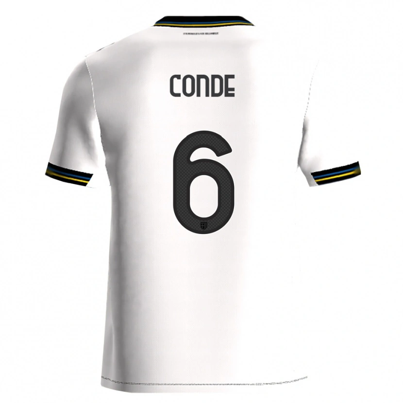 Danxen Dětské Bernardo Conde #6 Bílá Černá Domů Hráčské Dresy 2025/26 Dres