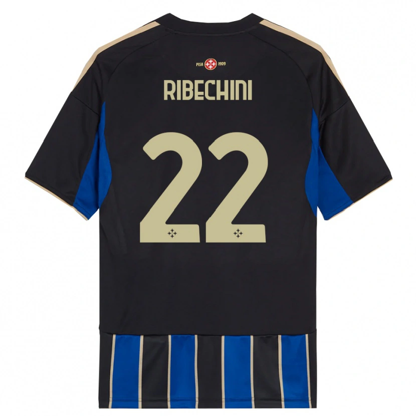 Danxen Dětské Michele Ribechini #22 Černá Modrá Domů Hráčské Dresy 2025/26 Dres
