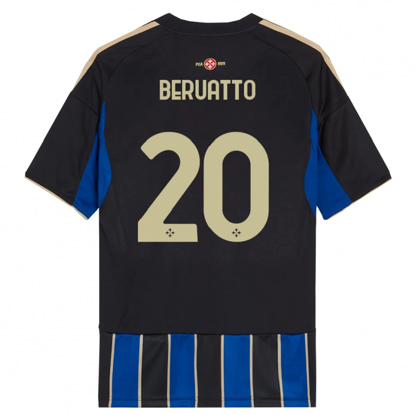 Danxen Dětské Pietro Beruatto #20 Černá Modrá Domů Hráčské Dresy 2025/26 Dres