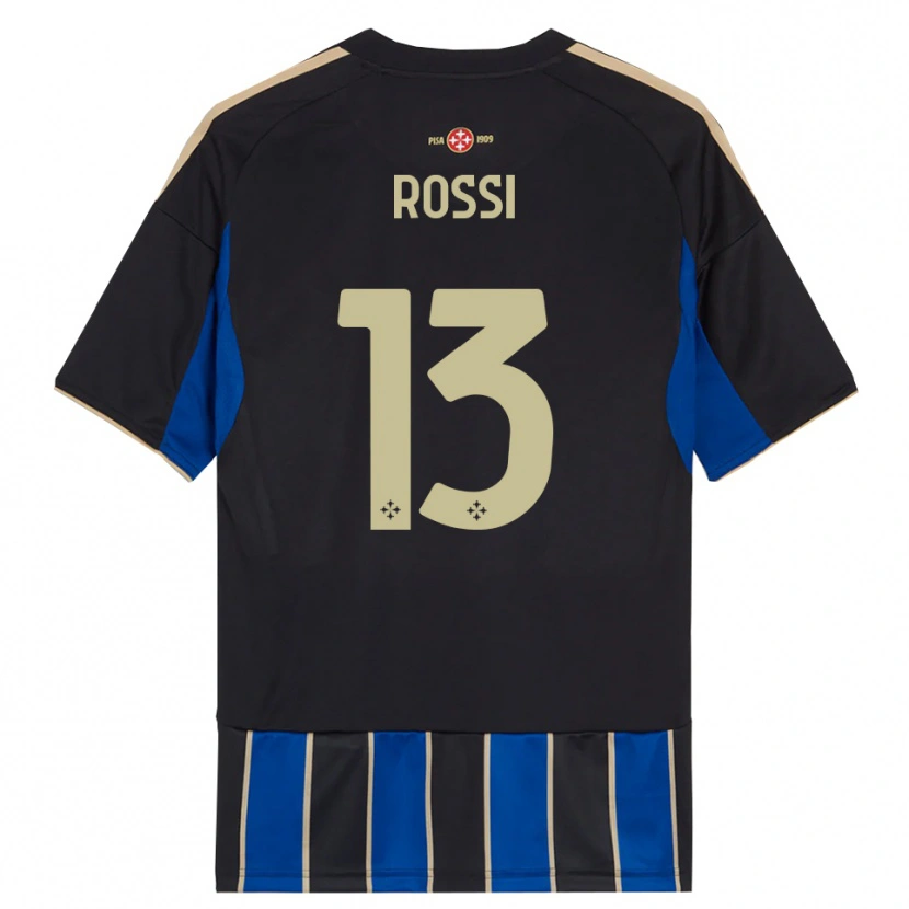 Danxen Dětské Francesco Rossi #13 Černá Modrá Domů Hráčské Dresy 2025/26 Dres
