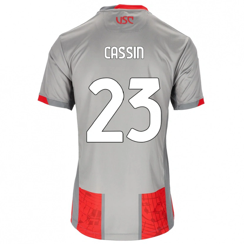 Danxen Dětské Marco Cassin #23 Červená Šedá Domů Hráčské Dresy 2025/26 Dres