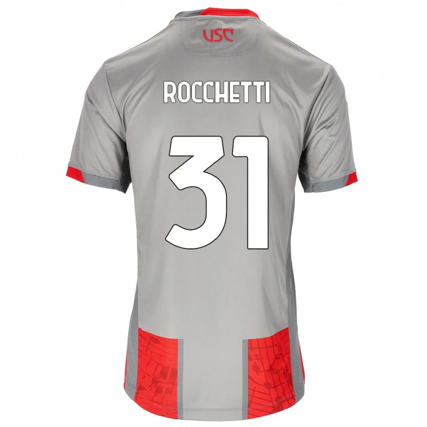 Danxen Dětské Yuri Rocchetti #31 Červená Šedá Domů Hráčské Dresy 2025/26 Dres