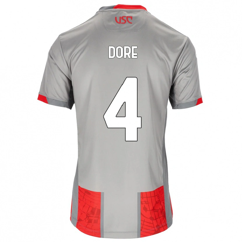 Danxen Dětské Salvatore Dore #4 Červená Šedá Domů Hráčské Dresy 2025/26 Dres
