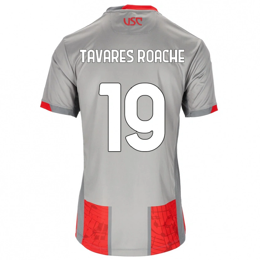 Danxen Dětské Carter Tavares Roache #19 Červená Šedá Domů Hráčské Dresy 2025/26 Dres