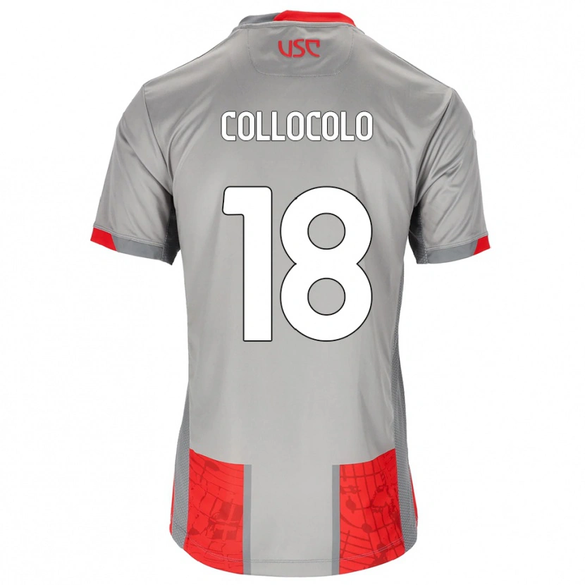 Danxen Dětské Michele Collocolo #18 Červená Šedá Domů Hráčské Dresy 2025/26 Dres