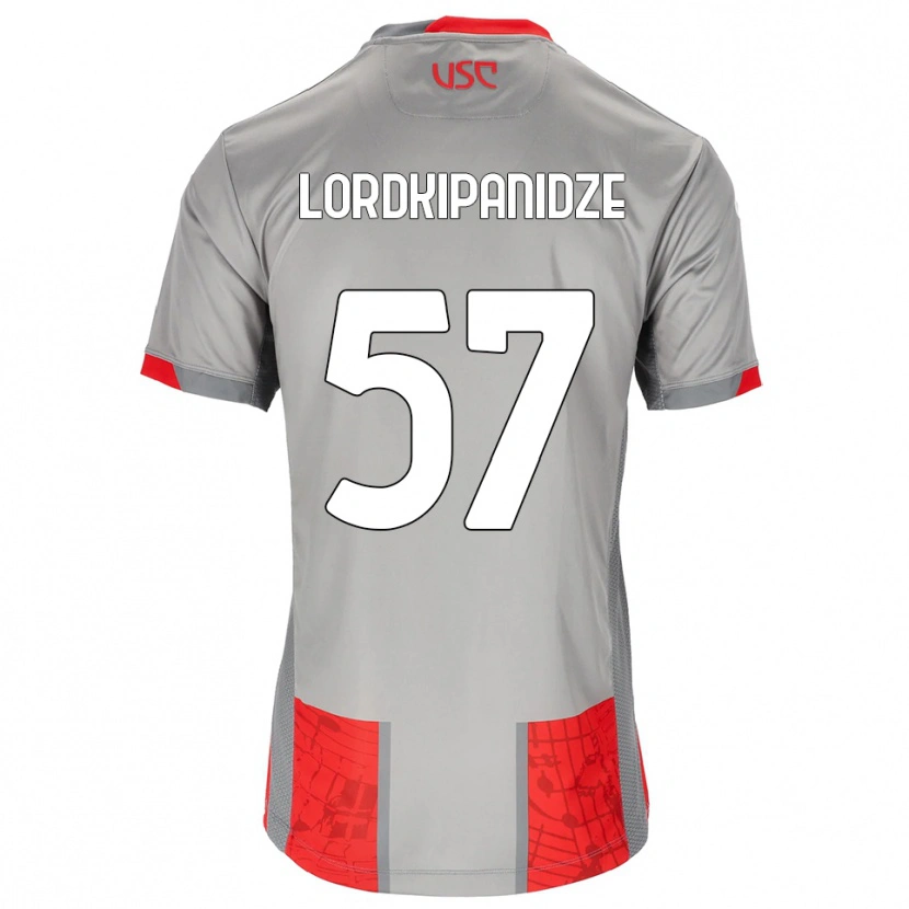 Danxen Dětské Dachi Lordkipanidze #57 Červená Šedá Domů Hráčské Dresy 2025/26 Dres