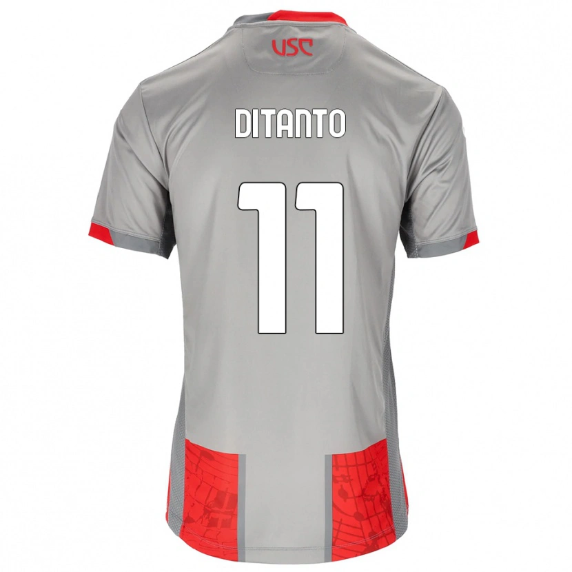 Danxen Dětské Tiziano Ditanto #11 Červená Šedá Domů Hráčské Dresy 2025/26 Dres