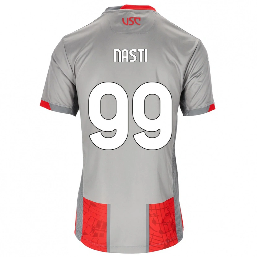 Danxen Dětské Marco Nasti #99 Červená Šedá Domů Hráčské Dresy 2025/26 Dres