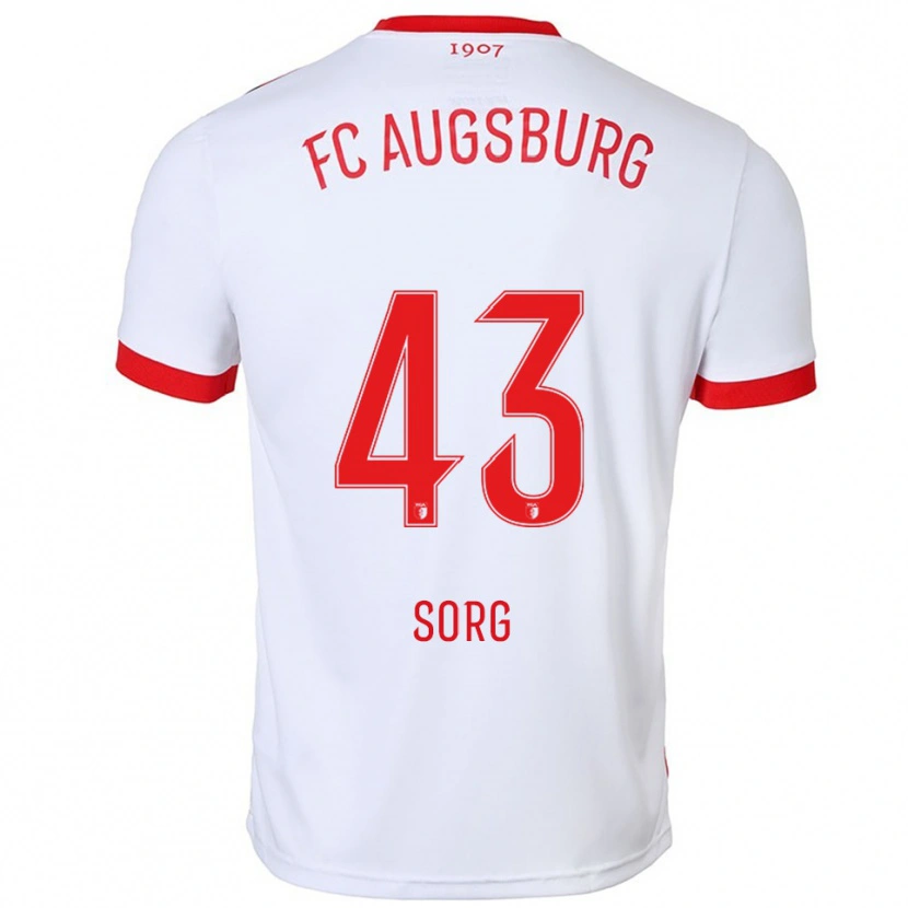 Danxen Dětské Oliver Sorg #43 Bílá Červená Domů Hráčské Dresy 2025/26 Dres