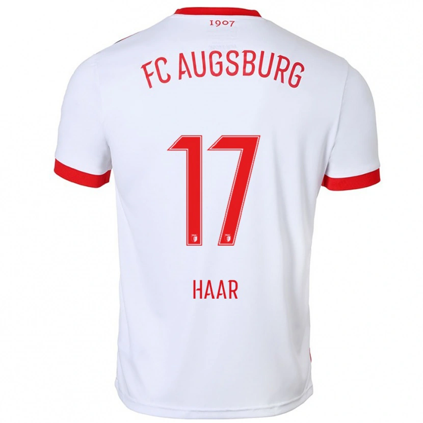Danxen Dětské David Haar #17 Bílá Červená Domů Hráčské Dresy 2025/26 Dres
