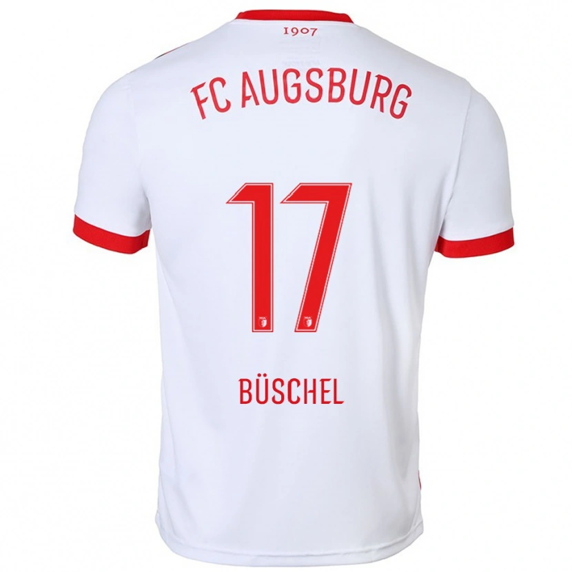 Danxen Dětské Alisa Büschel #17 Bílá Červená Domů Hráčské Dresy 2025/26 Dres