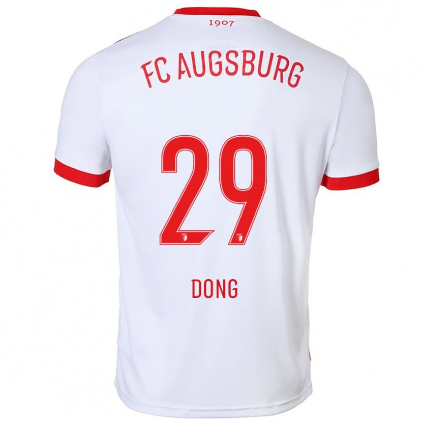 Danxen Dětské Kyliane Dong #29 Bílá Červená Domů Hráčské Dresy 2025/26 Dres