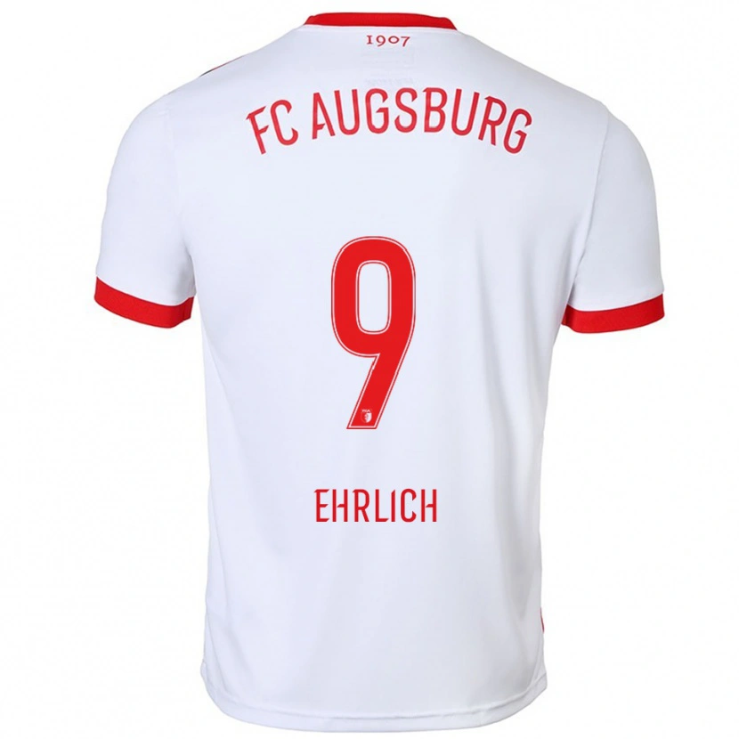Danxen Dětské Lucas Ehrlich #9 Bílá Červená Domů Hráčské Dresy 2025/26 Dres