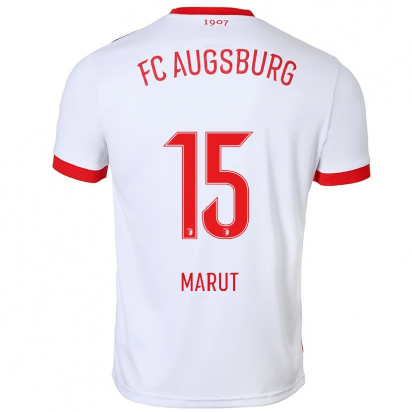Danxen Dětské Makary Marut #15 Bílá Červená Domů Hráčské Dresy 2025/26 Dres
