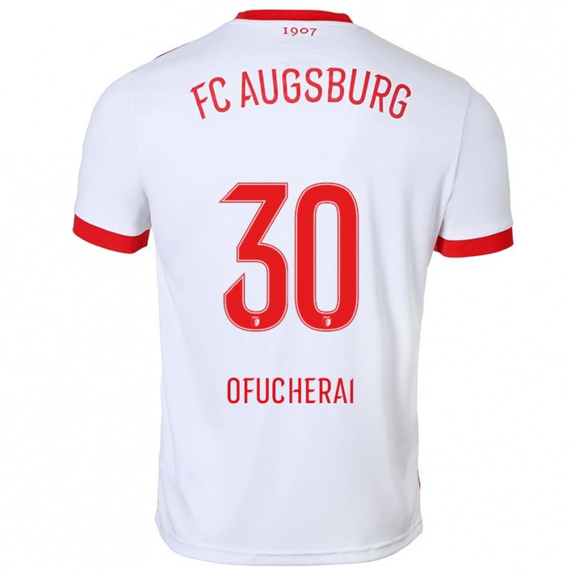 Danxen Dětské Isaac Ofucherai #30 Bílá Červená Domů Hráčské Dresy 2025/26 Dres