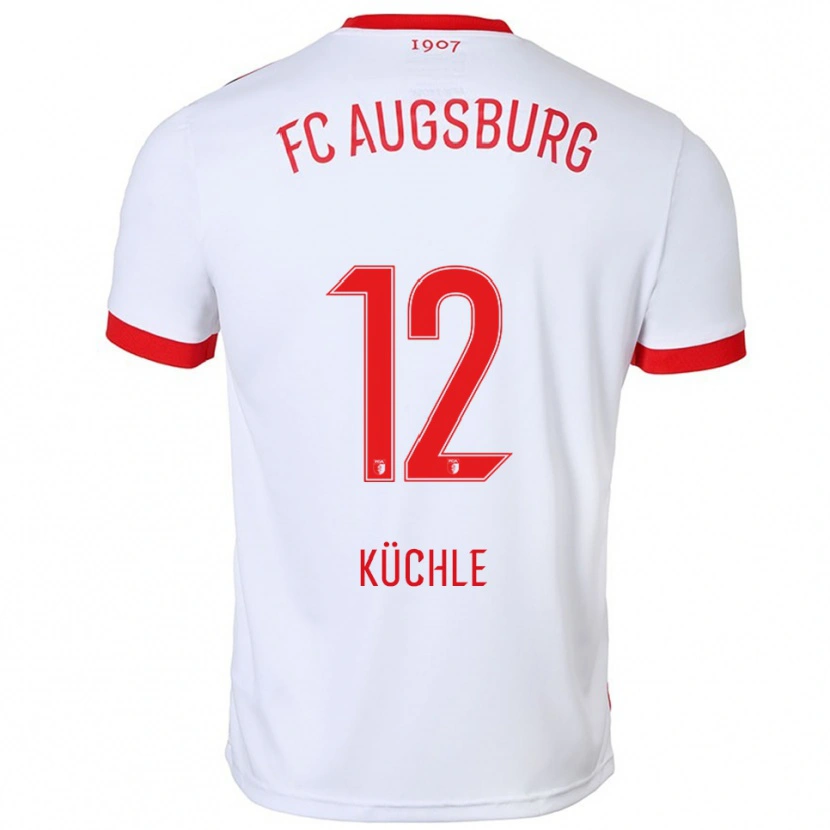 Danxen Dětské Jana Küchle #12 Bílá Červená Domů Hráčské Dresy 2025/26 Dres