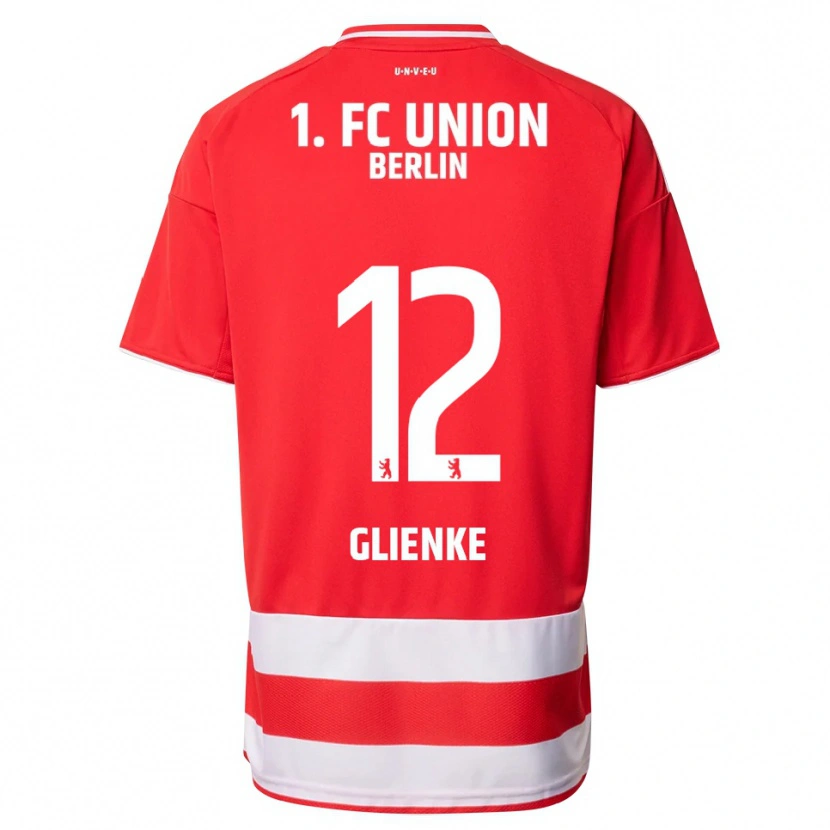 Danxen Dětské Niklas Glienke #12 Červená Bílá Domů Hráčské Dresy 2025/26 Dres