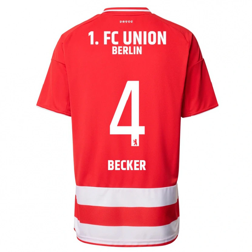 Danxen Dětské Marie Becker #4 Červená Bílá Domů Hráčské Dresy 2025/26 Dres