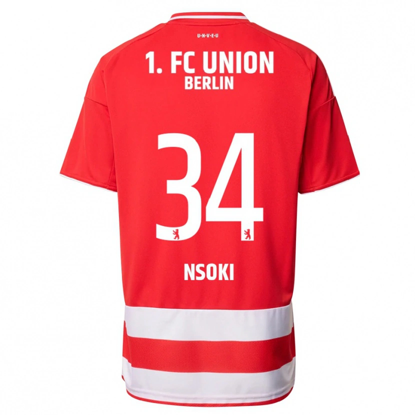 Danxen Dětské Stanley Nsoki #34 Červená Bílá Domů Hráčské Dresy 2025/26 Dres