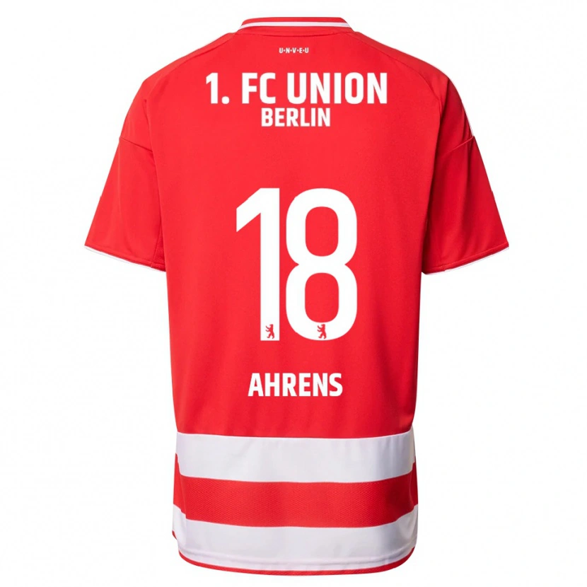 Danxen Dětské Nunio Ahrens #18 Červená Bílá Domů Hráčské Dresy 2025/26 Dres
