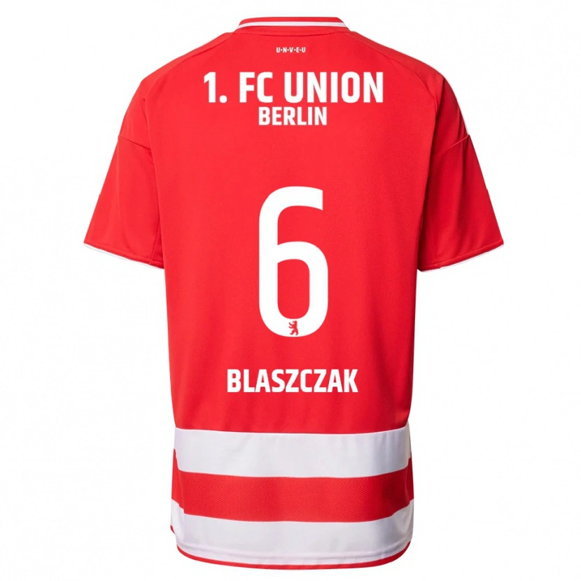 Danxen Dětské Tim Blaszczak #6 Červená Bílá Domů Hráčské Dresy 2025/26 Dres
