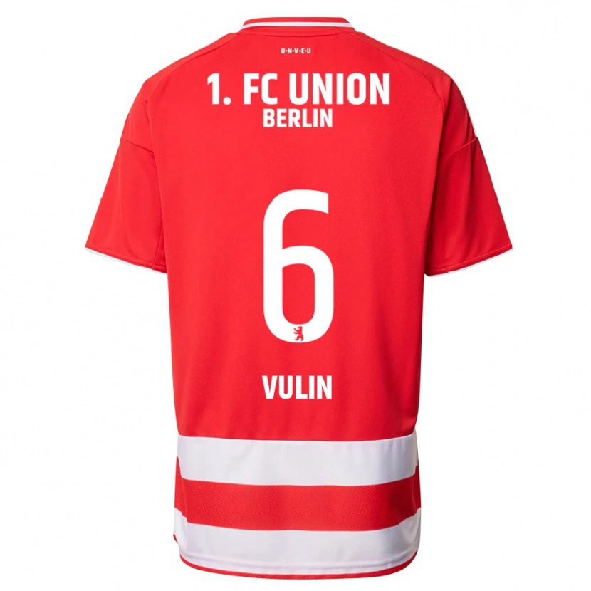 Danxen Dětské Luka Vulin #6 Červená Bílá Domů Hráčské Dresy 2025/26 Dres