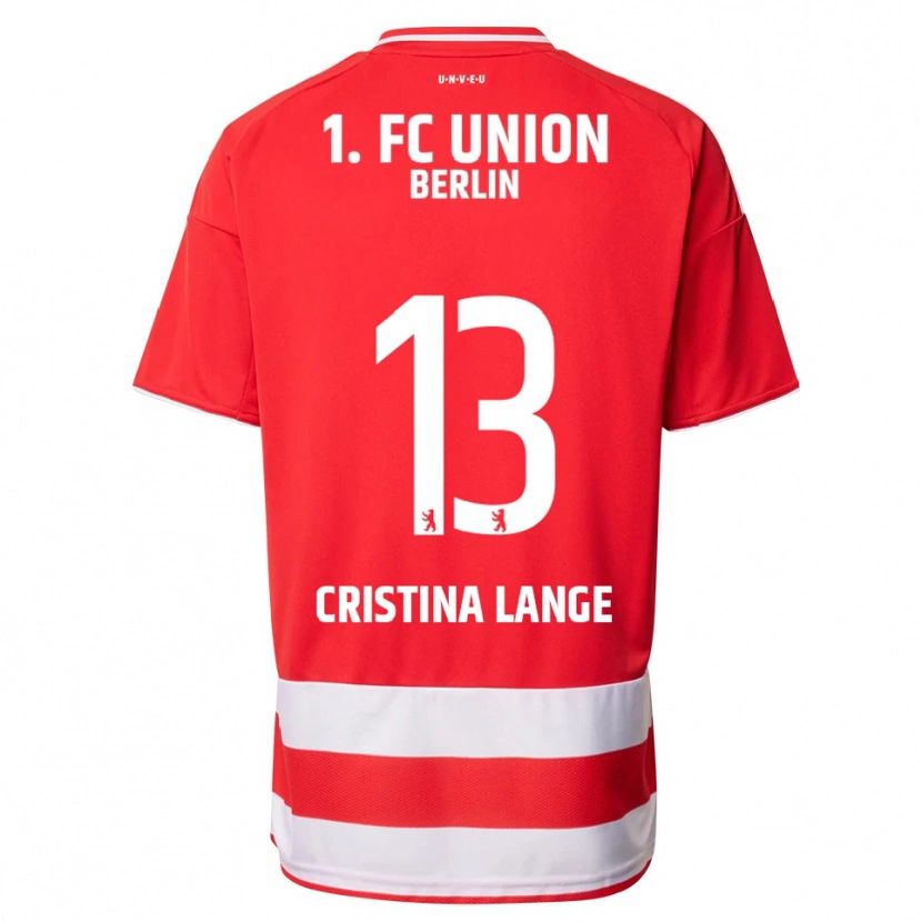 Danxen Dětské Maria Cristina Lange #13 Červená Bílá Domů Hráčské Dresy 2025/26 Dres