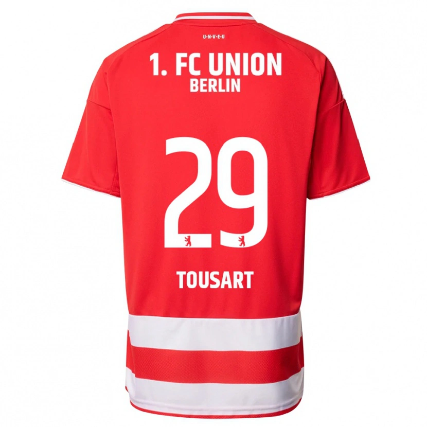 Danxen Dětské Lucas Tousart #29 Červená Bílá Domů Hráčské Dresy 2025/26 Dres