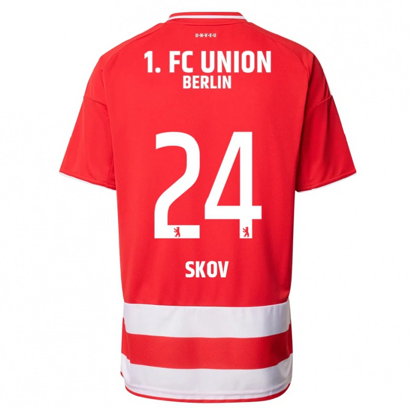 Danxen Dětské Robert Skov #24 Červená Bílá Domů Hráčské Dresy 2025/26 Dres