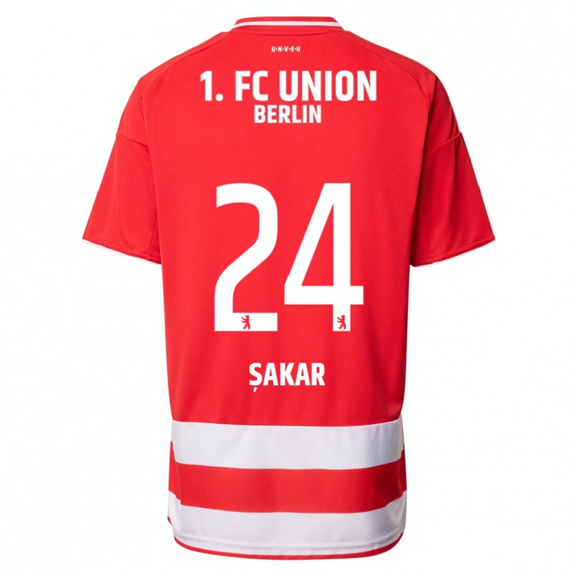 Danxen Dětské Fatma Şakar #24 Červená Bílá Domů Hráčské Dresy 2025/26 Dres