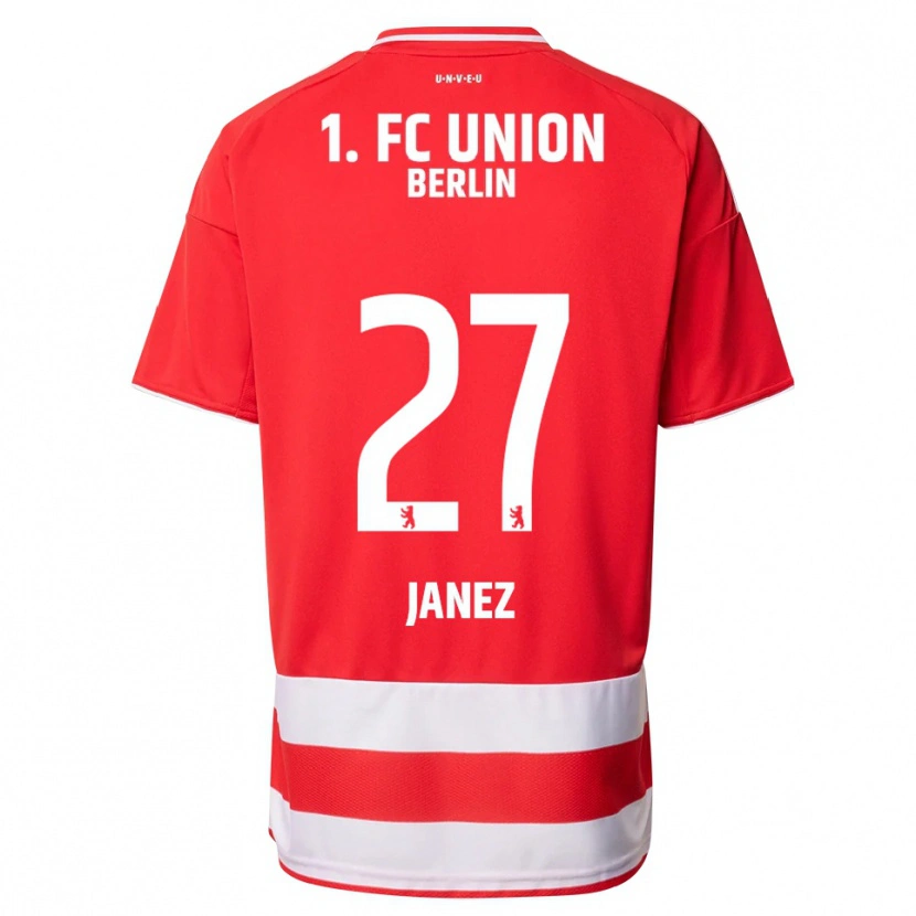 Danxen Dětské Korina Janež #27 Červená Bílá Domů Hráčské Dresy 2025/26 Dres