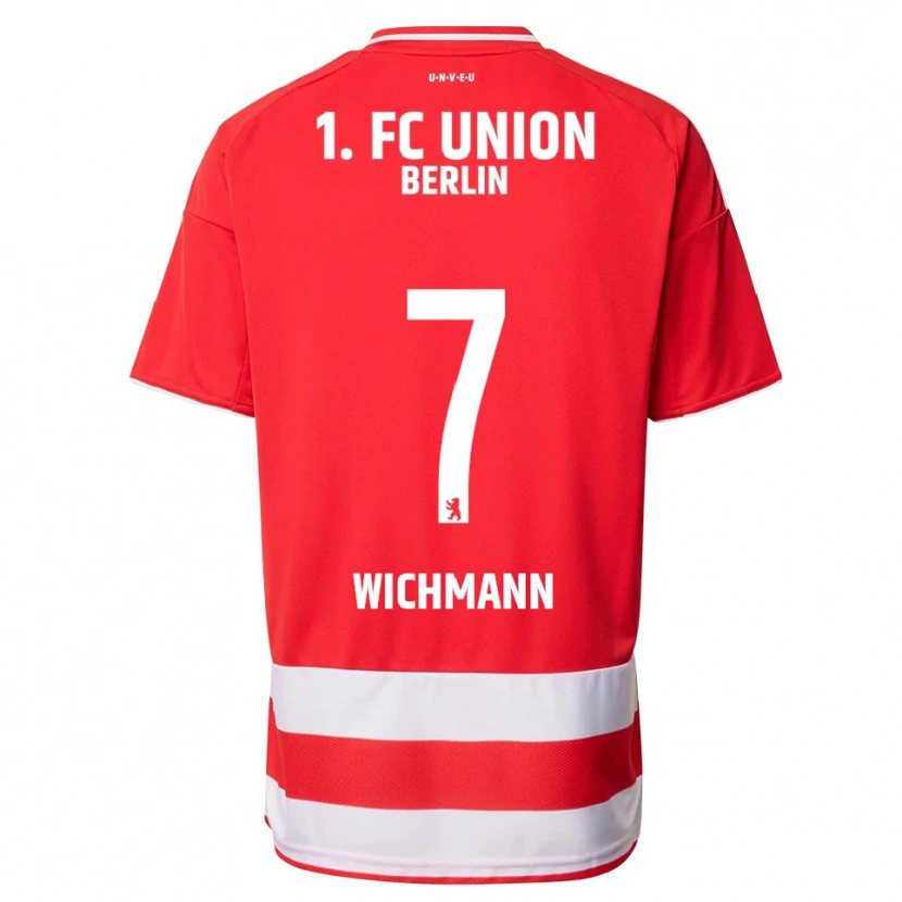 Danxen Dětské Julius Wichmann #7 Červená Bílá Domů Hráčské Dresy 2025/26 Dres