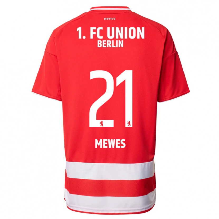 Danxen Dětské Gennaro Mewes #21 Červená Bílá Domů Hráčské Dresy 2025/26 Dres