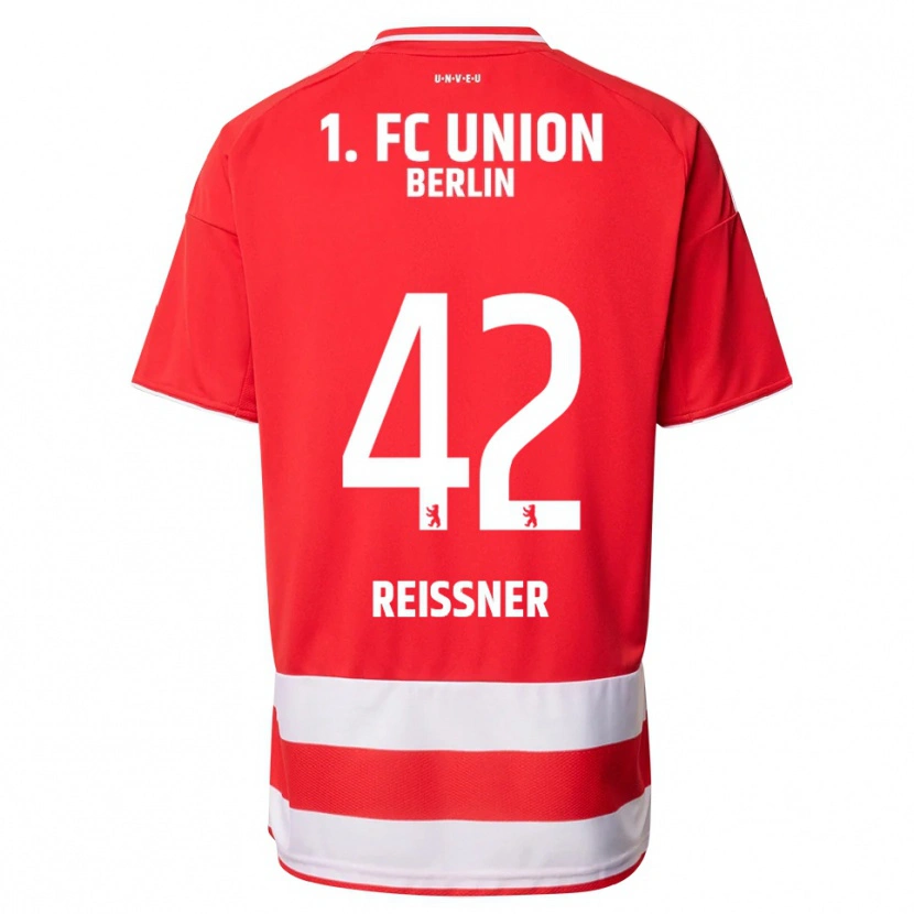 Danxen Dětské Naika Reissner #42 Červená Bílá Domů Hráčské Dresy 2025/26 Dres