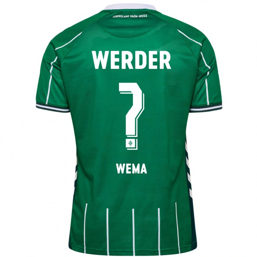 Danxen Dětské Aize Wema #0 Zelená Bílá Domů Hráčské Dresy 2025/26 Dres